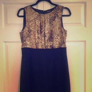 Tahari dress with silk patterned top
